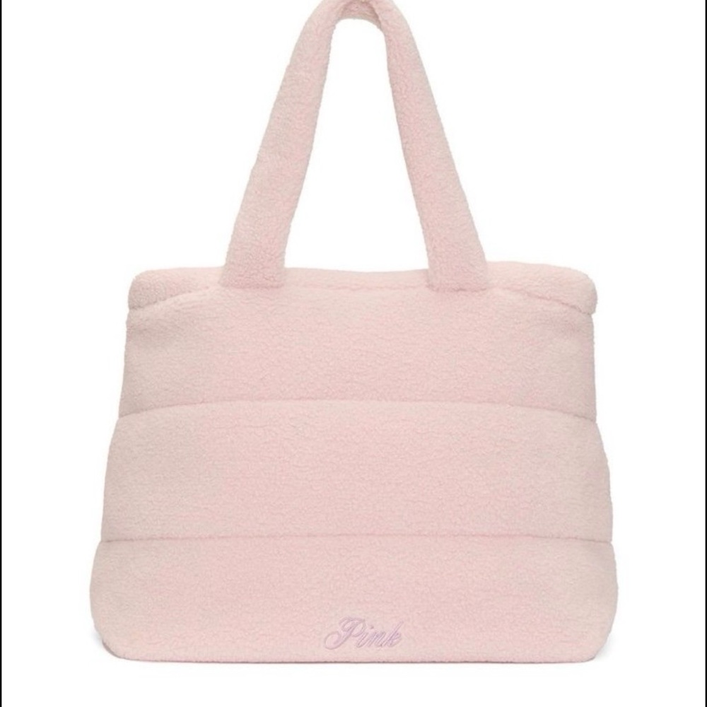 Victorias Secret PINK Sherpa Tote Weekender Bag New